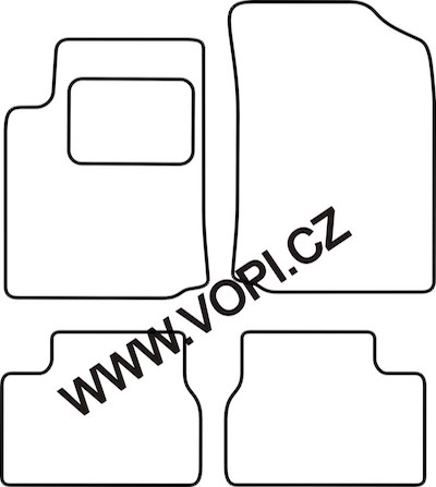 Textil-Autoteppiche Citroen C3 03/2002 - 11/2009 Carfit (824)